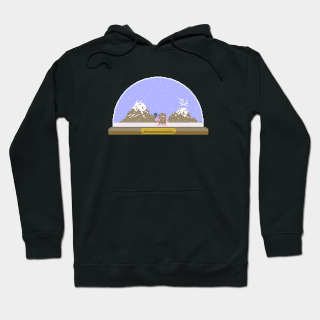 B.C. Bill - Snow Globe Pixel Art Hoodie by RetroTrader